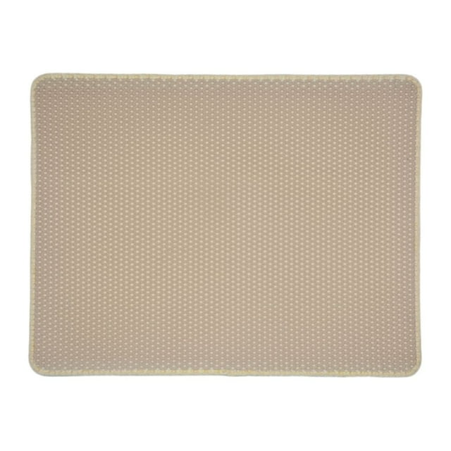 Unatoiry ABS Comfortable And Soft Litter Box Mat Cozy Place For Cat Cat Accessories Cat Litter Mat Beige 30*30cm 1Set