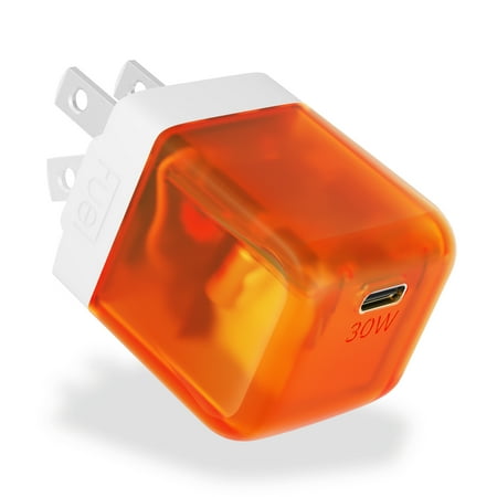 FUEL (30W) USB-C Fast Charging Translucent Wall Charger - Vibrant Orange