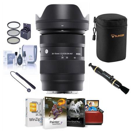 UPC: 0192223195431 | 28-70mm f/2.8 DG DN Contemporary Lens for Sony E  Bundle with Corel Mac Software Suite  67mm Filter Kit  Lens Pouch  Lens Cleaner  Cleaning Kit  Lens Cap Tether