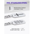 thumbnail image 5 of PROSTEEL Cross Necklace for Men Stainless Steel Dog Tag Bible Verse Pendant Chain Christmas Jewelry Gifts for Son, 5 of 8