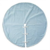 Christmas Tree Skirt with Pom-Poms, Blue, 48", by Holiday Time