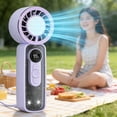 thumbnail image 3 of Thermoelectric Cooling Handheld Fan, USB Rechargeable Portable Mini Fan with Digital Display, Powerful Turbo Wind for Personal Cooling During Outdoor Sports and Summer Activities, 3 of 6