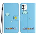 thumbnail image 4 of JTCASES for iPhone 11 Wallet Case, Lovely Cat Pattern PU Leather Shockproof TPU with Card Slots Cash Pocket Magnetic Closure Removeable Wrisr Strap Stand for iPhone 11, Blue, 4 of 8