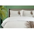 thumbnail image 4 of Ambesonne Nature Duvet Cover Sets, Snow Winter Frozen, 2-Queen, White Brown, 4 of 7