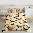thumbnail image 2 of Feelyou Gothic Bat Queen Comforter Set, Happy Halloween Bedding Sets, Orange Watercolor Reversible Bedding Comforter Set, Breathable Home Decor,3 Pieces, 2 of 8