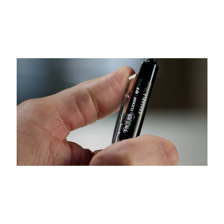 Pilot FriXion Clicker Erasable Gel Pens Fine Point 0.7 mm Black Barrels  Black Ink Pack Of 3 - Office Depot