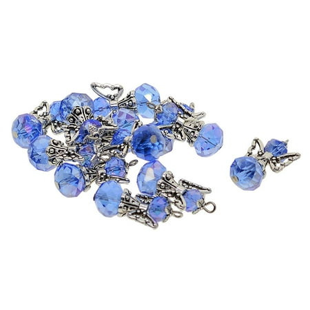 

12 Pieces Tibetan Beads Pendants for Jewelry Making - blue