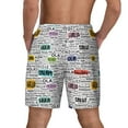 thumbnail image 2 of Lsque Mens Swim Trunks Hello Pattern - Bathing Suit Compression Liner - Beach Swim Shorts Swimwear - (S-3XL) - Stretch Quick Dry -3X-Large, 2 of 9
