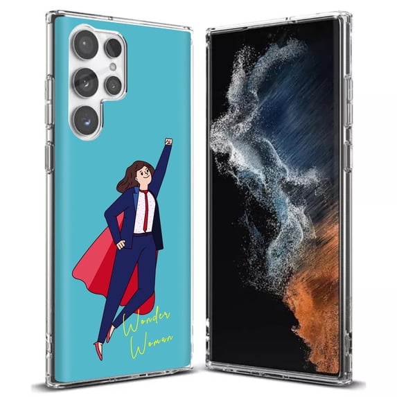 TalkingCase Slim Phone Case Compatible for Samsung Galaxy S22 Ultra 5G, Woman Wonder 1 Print, Thin Light, Flexible, Soft, USA