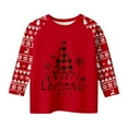 thumbnail image 4 of gcong Christmas Shirts for Girls Xmas Tree Print Raglan Long Sleeve Loose Shirts Crew Neck Tops Baggy Snowflake Blouse Size 3-12 Years, 4 of 5