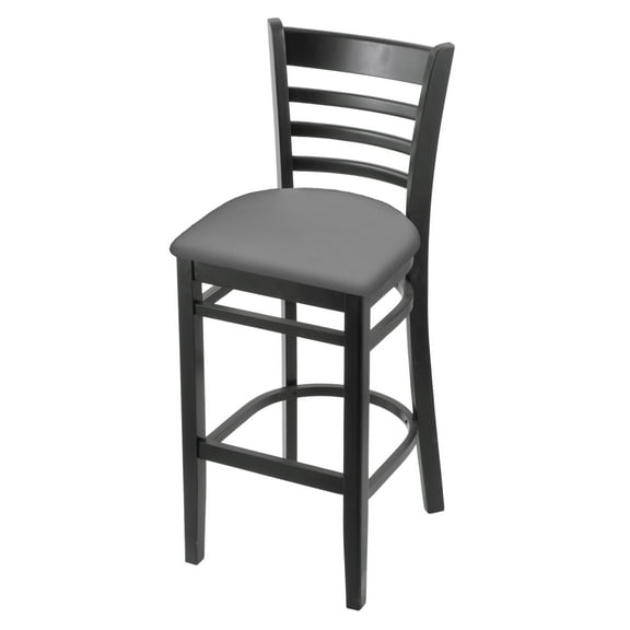 3140 25" Counter Stool with Black Finish and Canter Folkstone Grey Seat