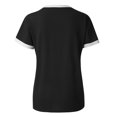 thumbnail image 2 of DHFJKG T Shirts For Women Summer Rainbow Letter Print Short Sleeve Casual Tunic Crewneck Loose Fit Tees Versatile Tops, 2 of 4