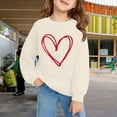 thumbnail image 2 of Mercatoo Girls 1reppy Heart Sweatshirts Cute Oversized Pullover Kid Valentines Day Graphic Crewneck Athletic Sweaters with Pocket, 2 of 6