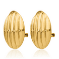 thumbnail image 3 of 14K Solid Yellow Gold Non Pierced Clip On Stud Earrings, 3 of 10