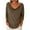 Brown, variant on Tops for Women Trendy Cowl Neck Long Sleeve Shirts Solid Color Dressy Tops Casual Loose Fall Basic Tops