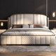 thumbnail image 1 of Royal Nordic Double Bed Modern Minimalist King Queen Frame Double Bed Twin Living Room Letti Matrimoniali Furniture For Bedroom My Lux Decor Round, 1 of 9