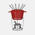 thumbnail image 2 of Cuisinart Chef's Classic Enameled Cast Iron Fondue Set 13-Piece Red, 2 of 4