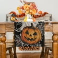 thumbnail image 3 of YIBAGA Halloween Table Runner, Ghosts Pumpkins Cobwebs Tableware Home Indoor Decor, 13x48 inch, Polyester, 3 of 8
