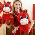 thumbnail image 5 of KRONDO wartleves Year of The Horse 2026 Plush, Funny Smiling/Crying Horse Plushie Figurine, Lucky Chinese Lunar New Year Mascot Ornament for Home Store Tabletop Decor, Red, 5 of 8