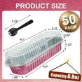 thumbnail image 2 of 50 Pack Aluminum Mini Loaf Pans, Aluminum Foil Pans with Lid, 6.8oz Disposable Rectangle Baking Containers Muffin Baking Tins, Cake Pans with Lids Spoons - Pink, 2 of 13
