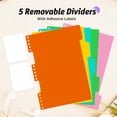 thumbnail image 4 of 360 Pages A5 Spiral Notebook, 5 Subject Notebooks College Ruled, 100 GSM Thick Paper Lined Journal, Large Note Book with Removable Dividers for School, Office, Work and Writing (Purple), 4 of 7