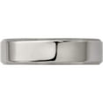 thumbnail image 3 of Titanium Brushed And Polished 6mm Beveled Edge Band (Size 13) Made In China tb111-13, 3 of 5
