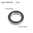 thumbnail image 2 of 6908-2RS Deep Groove Ball Bearings 40mmx62mmx12mm Double Sealed Chrome Steel Z2 ABEC1 5pcs, 2 of 4