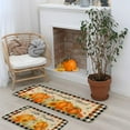 thumbnail image 4 of 2 Pieces Hello Pumpkin Kitchen Mat Autumn Kitchen Rugs Thanksgiving Decorative Door Mats, Home Seasonal Fall Holiday Party Autumn Maple Leaves Harvest Thankful Grateful Blessed Low-Profile Floor Mat, 4 of 6