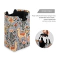 thumbnail image 3 of Yayeee Freestanding Laundry Hamper with Handle Collapsible Large Storage Basket for Clothes, Gray Llama Pattern, 3 of 7