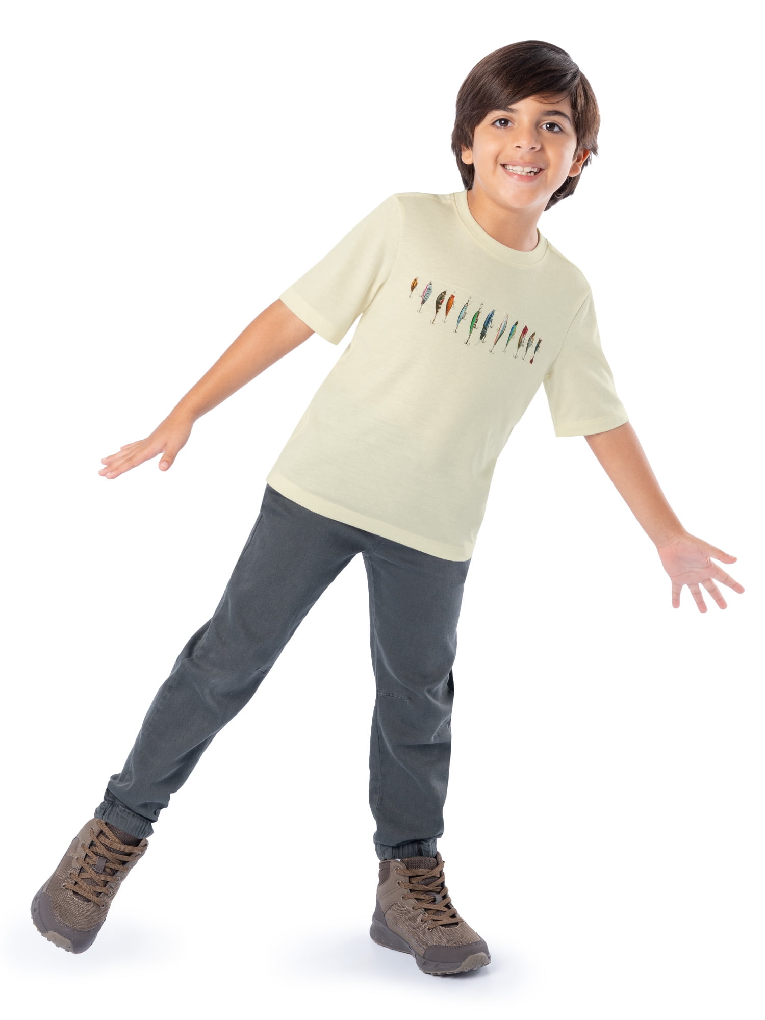 Ozark Trail Boy's Graphic Short Sleeve T-Shirt, Sizes 4-18 & Husky