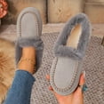 thumbnail image 6 of Womens Winter Snow Boots Fleece Lined Warm Casual Slip on Loafers Platform Moccasins Outdoor Plush Short Booties, 6 of 8
