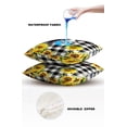 thumbnail image 5 of Outdoor Throw Pillow Cover Animal Cow Yellow Flowers Buffalo Check Plaid Waterproof Cushion Covers 2 Pack Farm Black Pillow Cases Home Decoration for Patio Garden Couch Sofa, 5 of 7