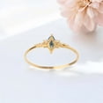 thumbnail image 2 of SHREENATHJEWELRY 9x7MM / 1.5CT Natural Moss Agate Engagemet Ring CZ Diamond Alternative Fine Jewelry Yellow Gold Plated Prong Set Ring Anniversary Gift For Wife, 2 of 2