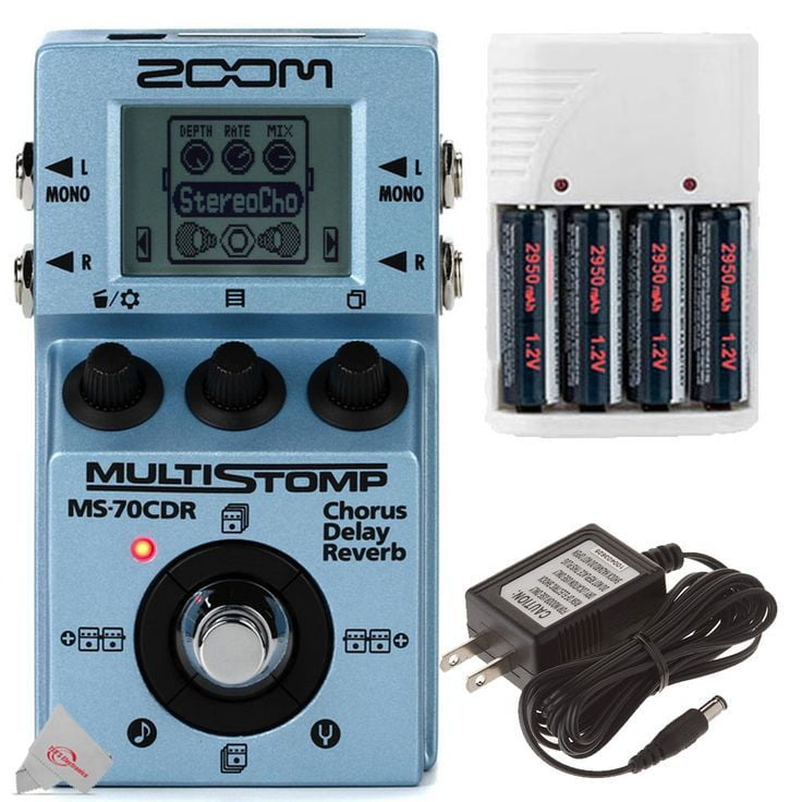ZOOM MS-70CDR MULTI STOMP Guitar Effect Pedal + Zoom AD-16A/D AC