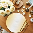 thumbnail image 2 of Yellow Ombre Round 15 Inch Placemats Set of 2, Modern Gradient Abstract Art HeatResistant Non Slip Place Mats for Dining Table, Wipeable Braided Kitchen Table Mats for Housewarming, 2 of 9