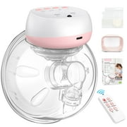 Wearable Breast Pump, Totmizby Hands Free Breast Pump Electric for Breastfeeding, 3 Modes 30 Levels, Comfortable Petal Silicone Design, Bigger 1200mAH, LCD Display