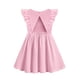 thumbnail image 1 of Vestido Arshiner para niña pequeña, rosa, manga con volantes, sin espalda, 1 of 8
