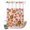 Red, variant on No Hook Shower Curtain, Bohemia Floral Shower Curtains for Bathroom with See Through Top Window, Vintage Orange Pink Flowers Boho Style Beige Waterproof & Washable Bath Curtain Stall 48"x72"