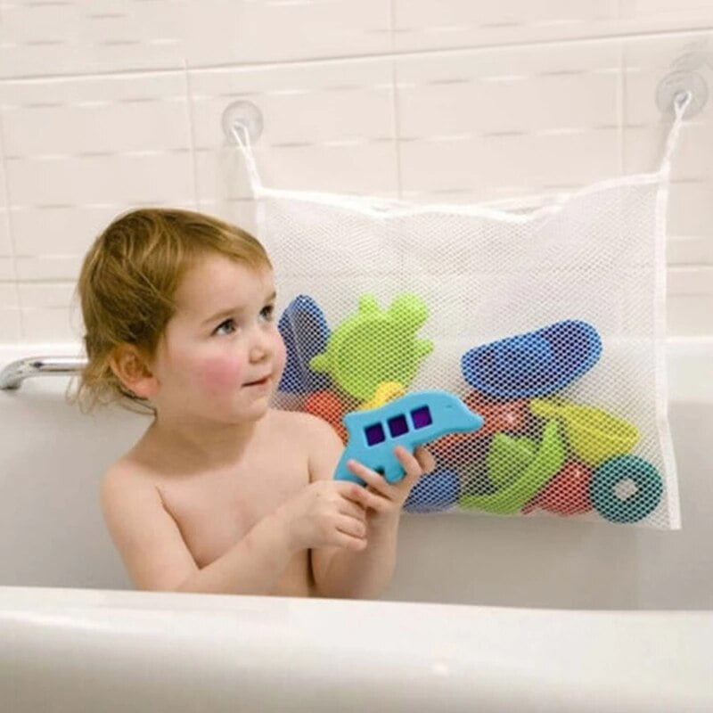 Beileda Bathroom Mesh Bag For Bath Toys Bag Kids Basket For Toys Net Cartoon Animal Shapes Waterproof Cloth Sand Toys Beach Storage Red