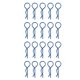 thumbnail image 1 of Paquete de 20 clips para carrocería RC, pasadores en R, pasador de carcasa de carrocería universal para SCX6 1/6 1/8, repuestos de Azul Hugo Clips de cuerpo RC, 1 of 6