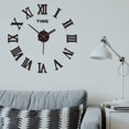 thumbnail image 1 of 3D Acrylic Digital Wall Clock: 40cm Round, Roman Numerals, Mirror, Quartz, Self-Stick, 1 of 9