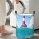 thumbnail image 5 of Fotbe Lighthouse Sea Port Cesto de Ropa con Asas, Cesto Impermeable de Gran Capacidad, Bolsa de Lavado para Dormitorio, Cesto de Ropa con Ruedas y Asas-Small, 5 of 6