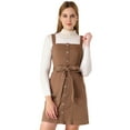 thumbnail image 1 of INSPIRE CHIC Robe Salopette en Denim Classique pour Femmes à Bretelles Ajustables, Coupe Trapèze, 1 of 6
