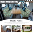 thumbnail image 3 of Yuyamidu Horse RV Dinette Cushion Covers Booth Set Flower RV Cushion Slipcover 1 Bench Cover 1 Backrest Cover Soft Camper Cushion Covers RV Couch Cover, Green, 3 of 7