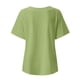 thumbnail image 3 of Gibobby Camisetas Mujer Baratas Manga Corta Nueva camiseta algodón informal con estampado Retro literario y artístico elegante para mujer(Verde,M), 3 of 4
