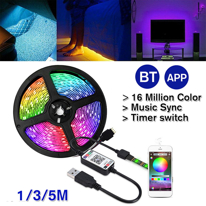 1M 5M 5050 RGB USB Bluetooth Control Led Strip TV Back Strip Light Waterproof