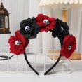 thumbnail image 6 of Clearance Under $1.86! 1PC Halloween Rose Skull Headband, Mexican Gothic Flower Crown for Costume Party, Cloth, (One Size, C), 6 of 9