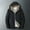 Black, variant on Wavsuf Mens Jackets Slim Lightweight Casual Undersize Zip Warm Plush Fleece Black Coats Size 5XL