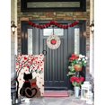 thumbnail image 2 of Rdsfhsp Valentines Cats Garden Flag 12x18 Vertical Double Sided Red Love Tree Spring Farmhouse Holiday Outside Decorations Linen Yard Flag, 2 of 5