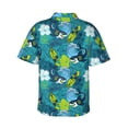 thumbnail image 3 of Goofa Shark And Leaves Hawaiian Shirt for Men, Unisex Summer Beach Casual Short Sleeve Button Down Shirts,Aloha Tropical Floral print shirt-3X-Large, 3 of 9